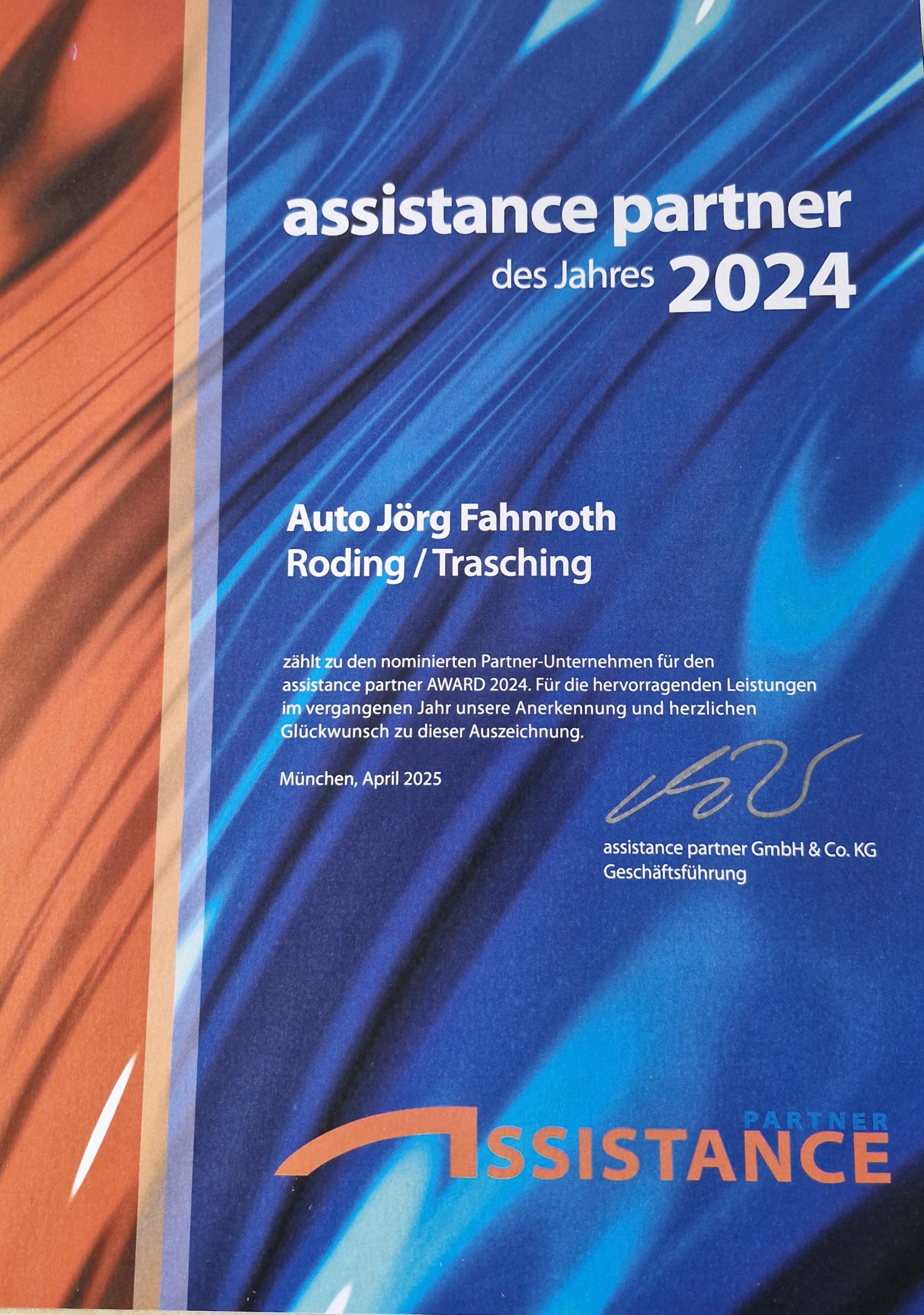 Assistance Partner des Jahres 2024